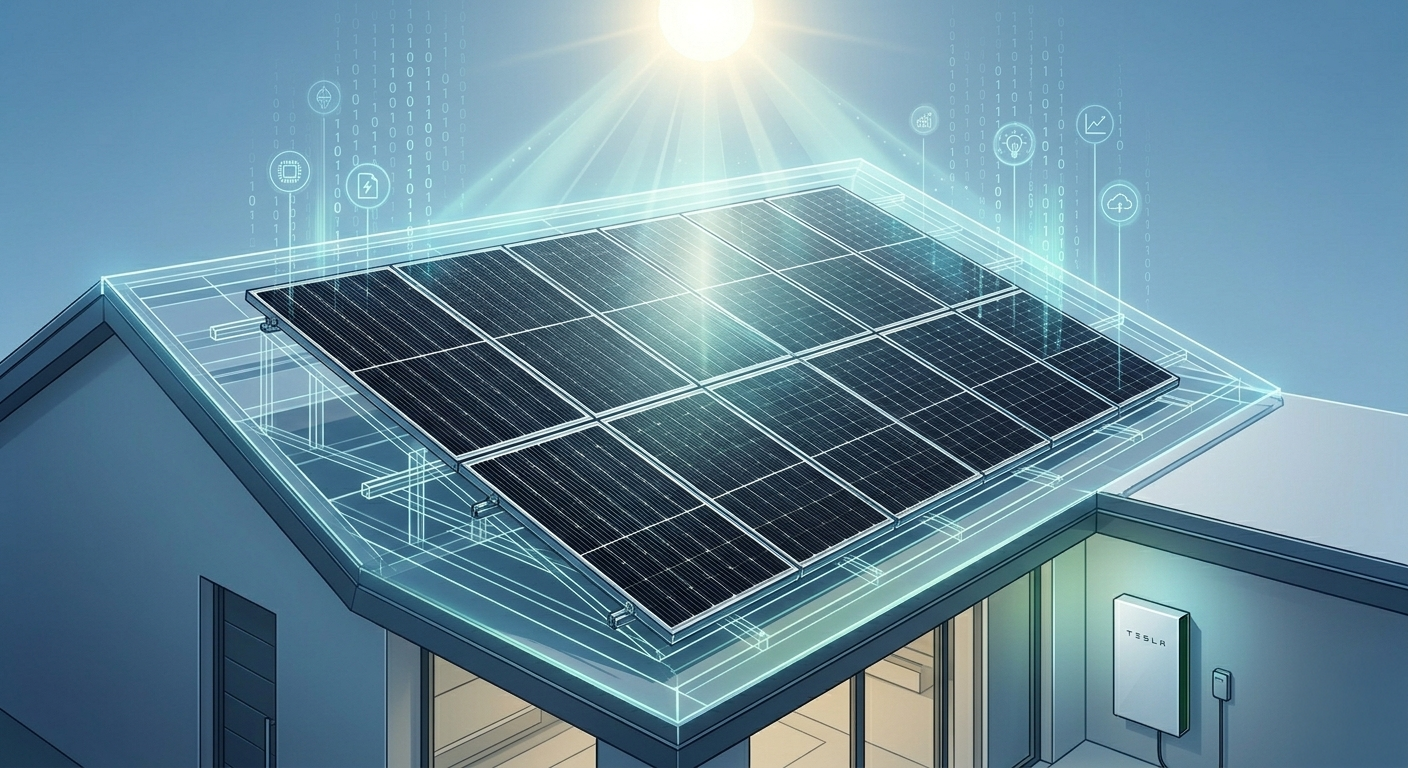 Solar panels on a roof